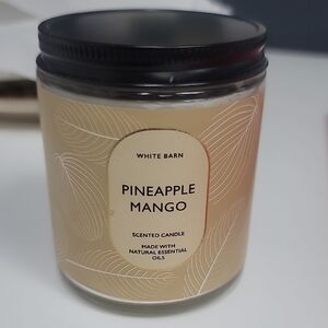 White Barn Pineapple Mango Candle with Black Lid